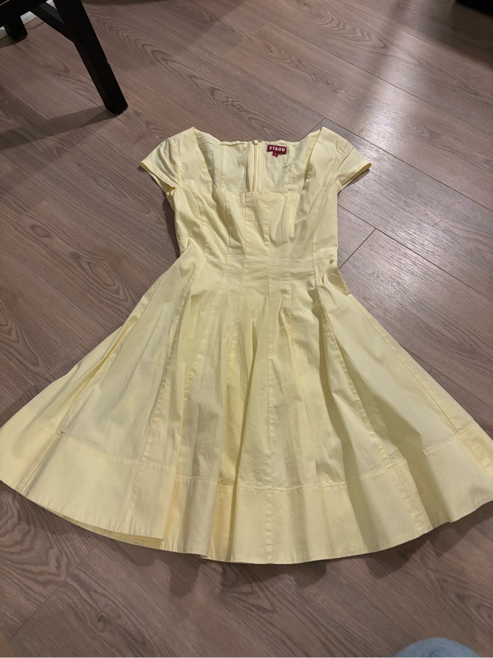 STAUD Short Sleeve Mini Wells Dress